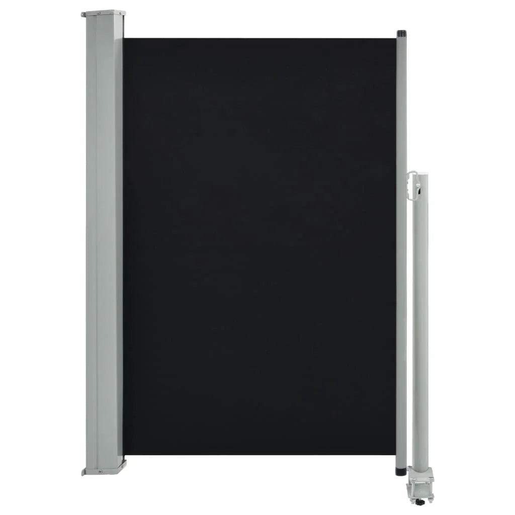 Tenda da sole laterale retrattile/schermo protettivo per patio giardino terrazza balcone 120 x 300 cm nero 02_0007219