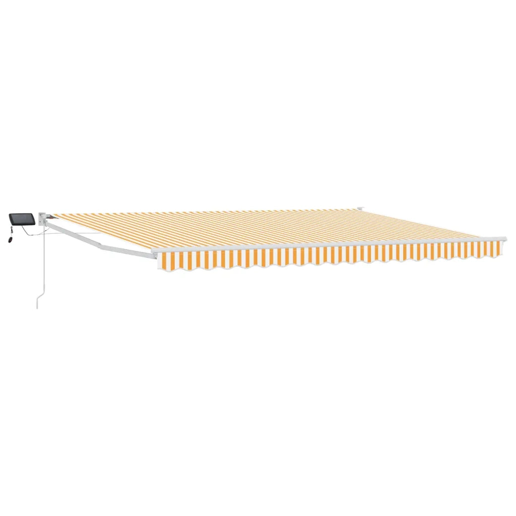 Tenda da Sole | Tenda retrattile manuale con LED Giallo e Bianco 4 ¡Á 3 m