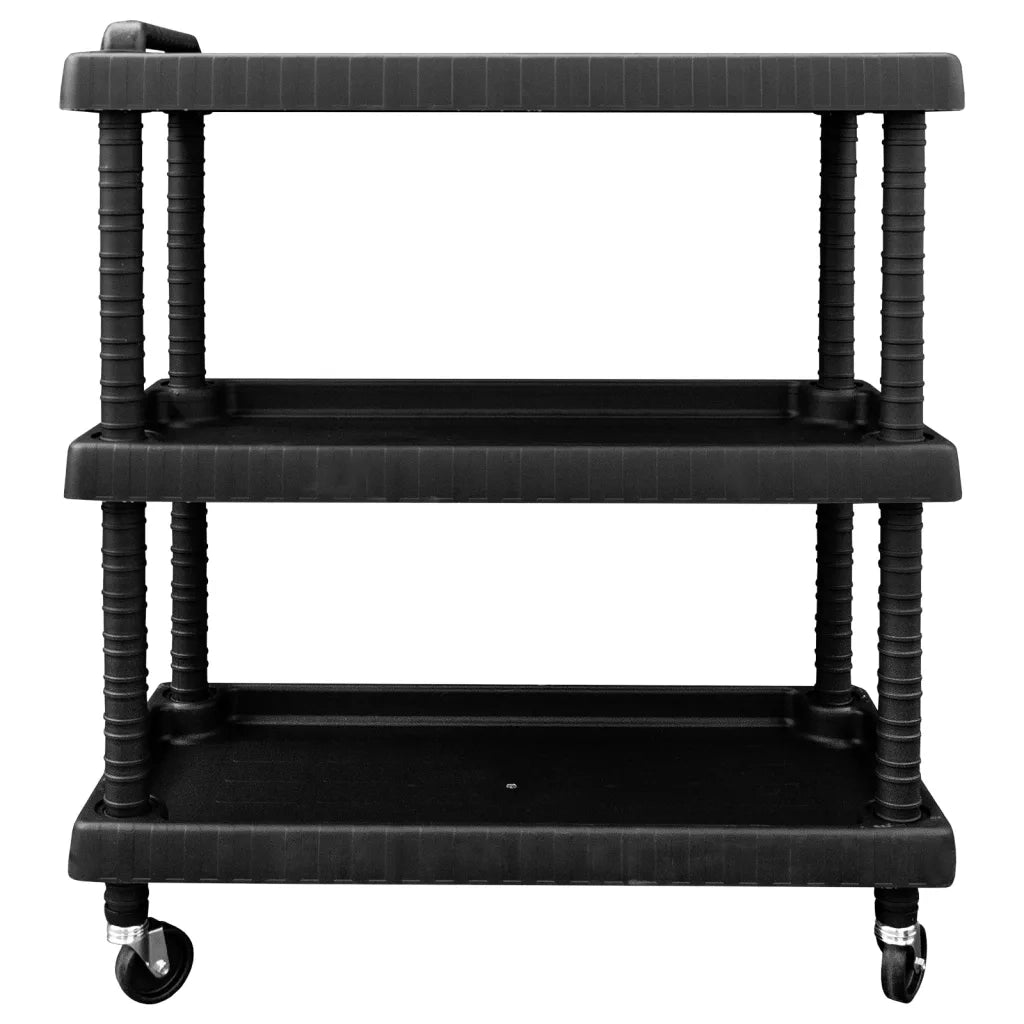 Carrello Attrezzi da Officina a 3 Livelli Nero 75x37,5x92 cm PP 151828