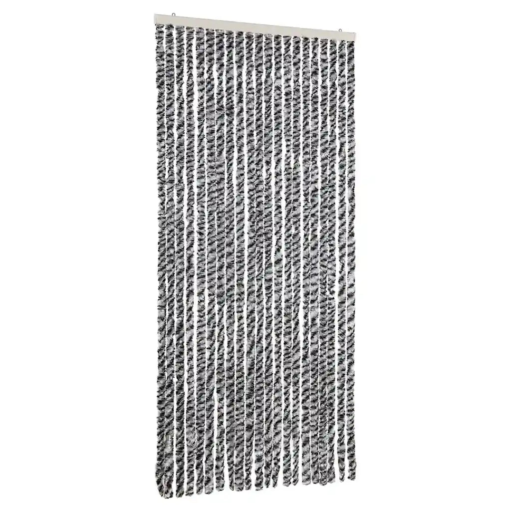 Tenda Antimosche Grigia Nera e Bianca 90x200 cm in Ciniglia CFW6407156