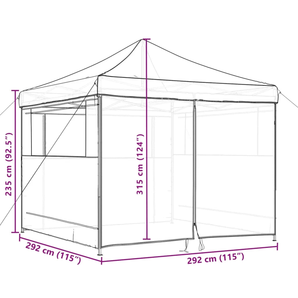 Tendone per Feste Pieghevole Pop-Up con 4 Pareti BordÃ²