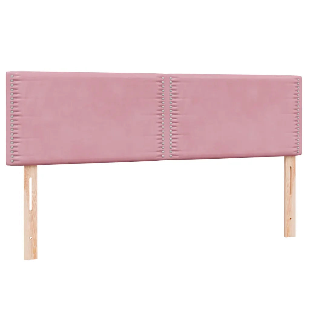 Giroletto a Molle con Materasso Rosa 160x210 cm in Velluto