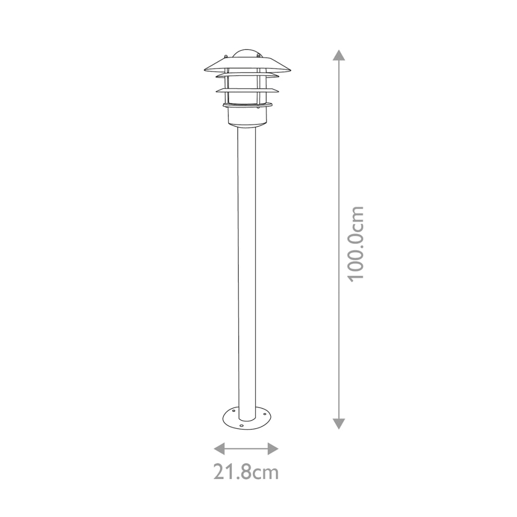 Paletto luce da giardino nero E27 60W Helsingor Elstead