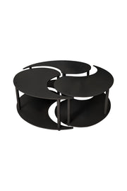 Set di tavolini in legno "Yin" 70 x 70 x 38 cm - Nero