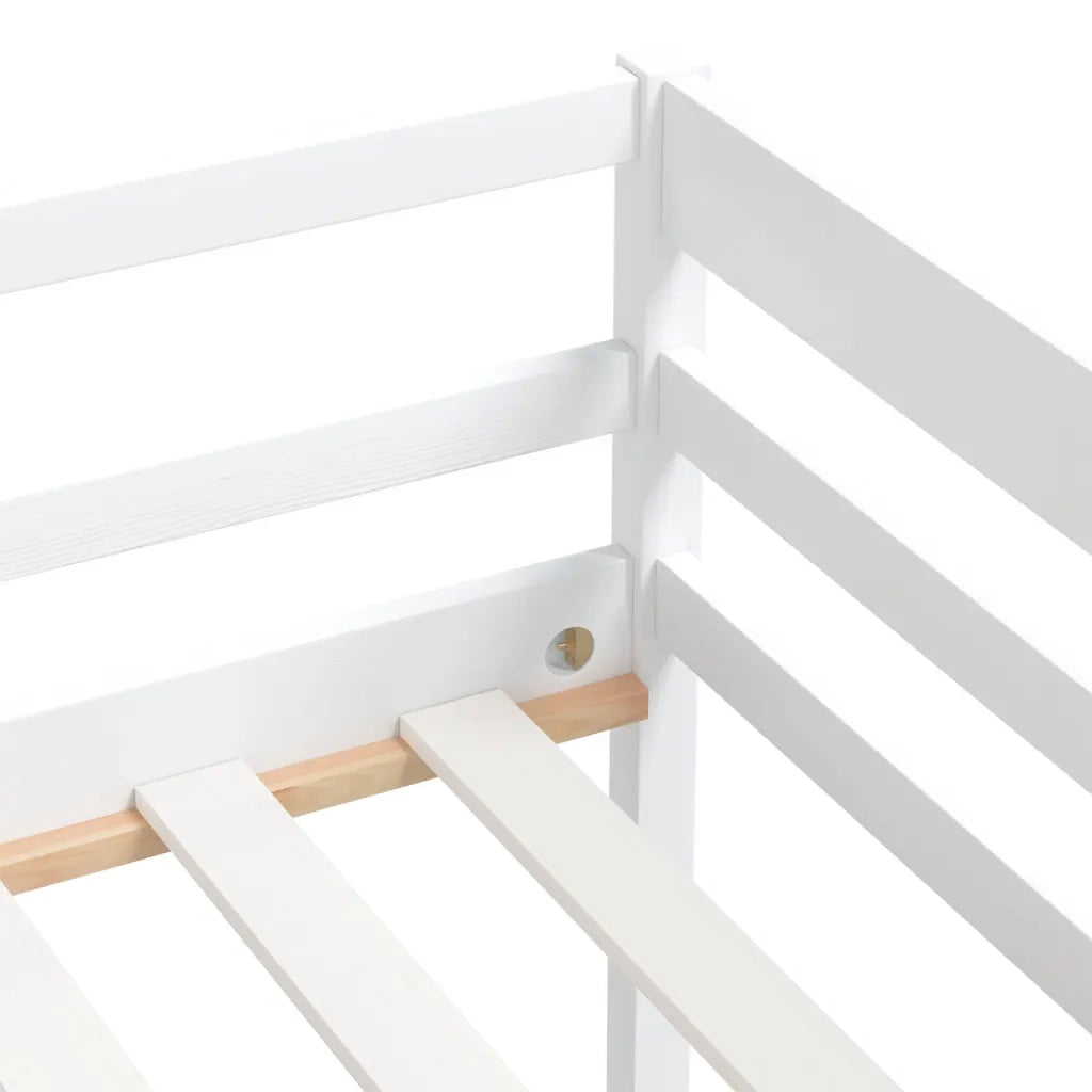 Dormeuse Estraibile senza Materasso Bianca Legno Pino 90x200 cm 322052