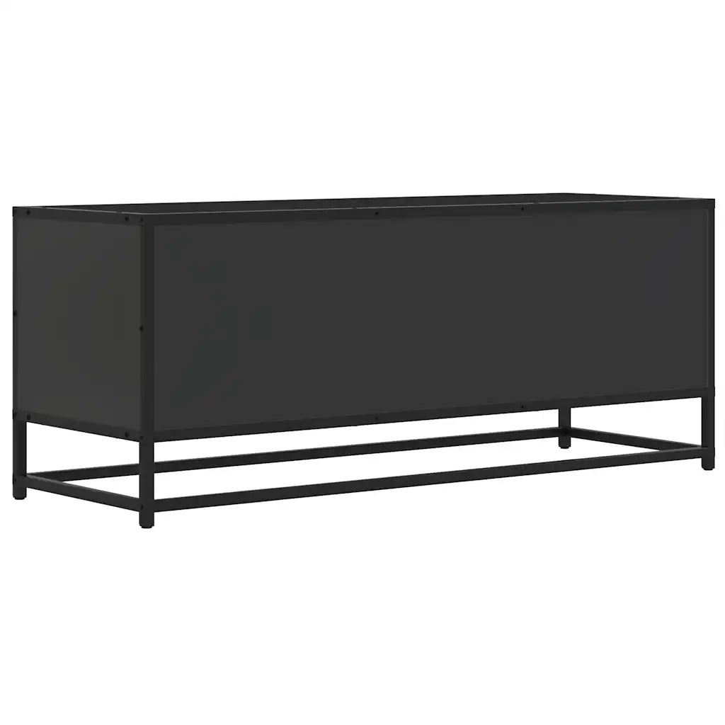 Mobile Porta TV Nero 180x30x50cm in Truciolato e Metallo 848814