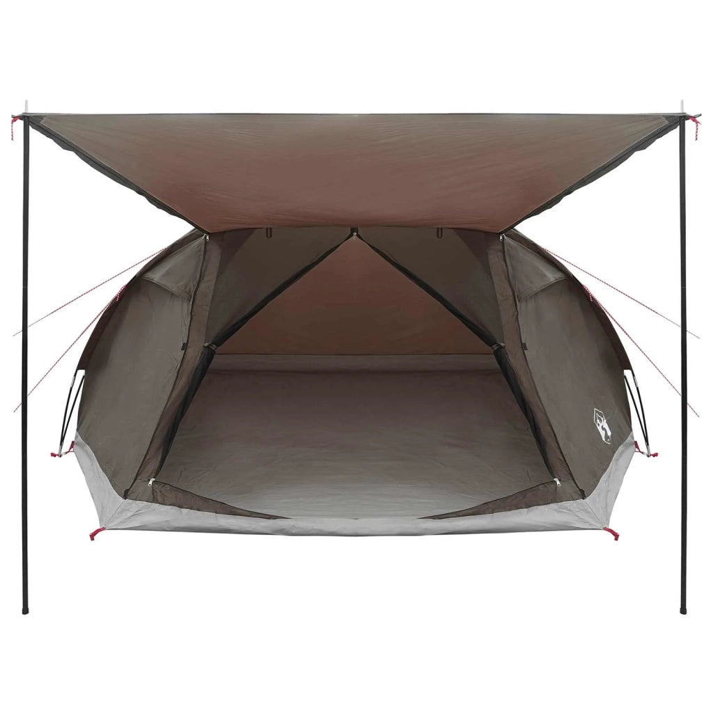 Tenda Capanna Marrone grigio 8 persone Poliestere e Acciaio 42029013