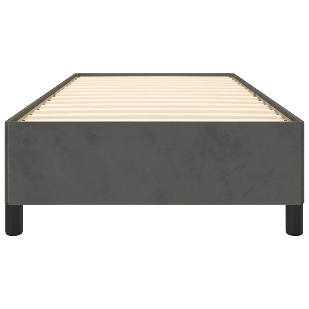 Giroletto senza Materasso Grigio Scuro 90x200 cm Velluto 347301