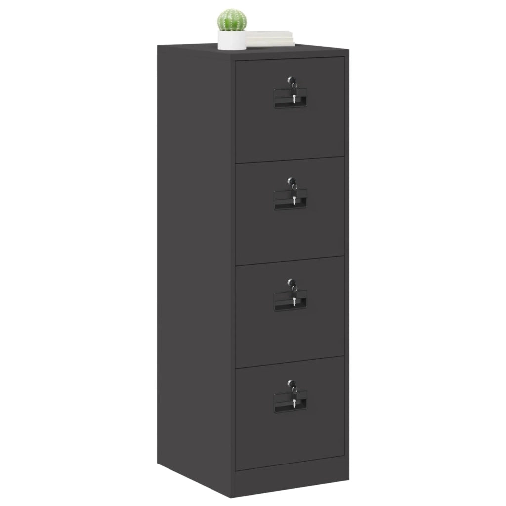 Armadio per File con cassetto 2 pcs Nero 44 x 50 x 139 cm