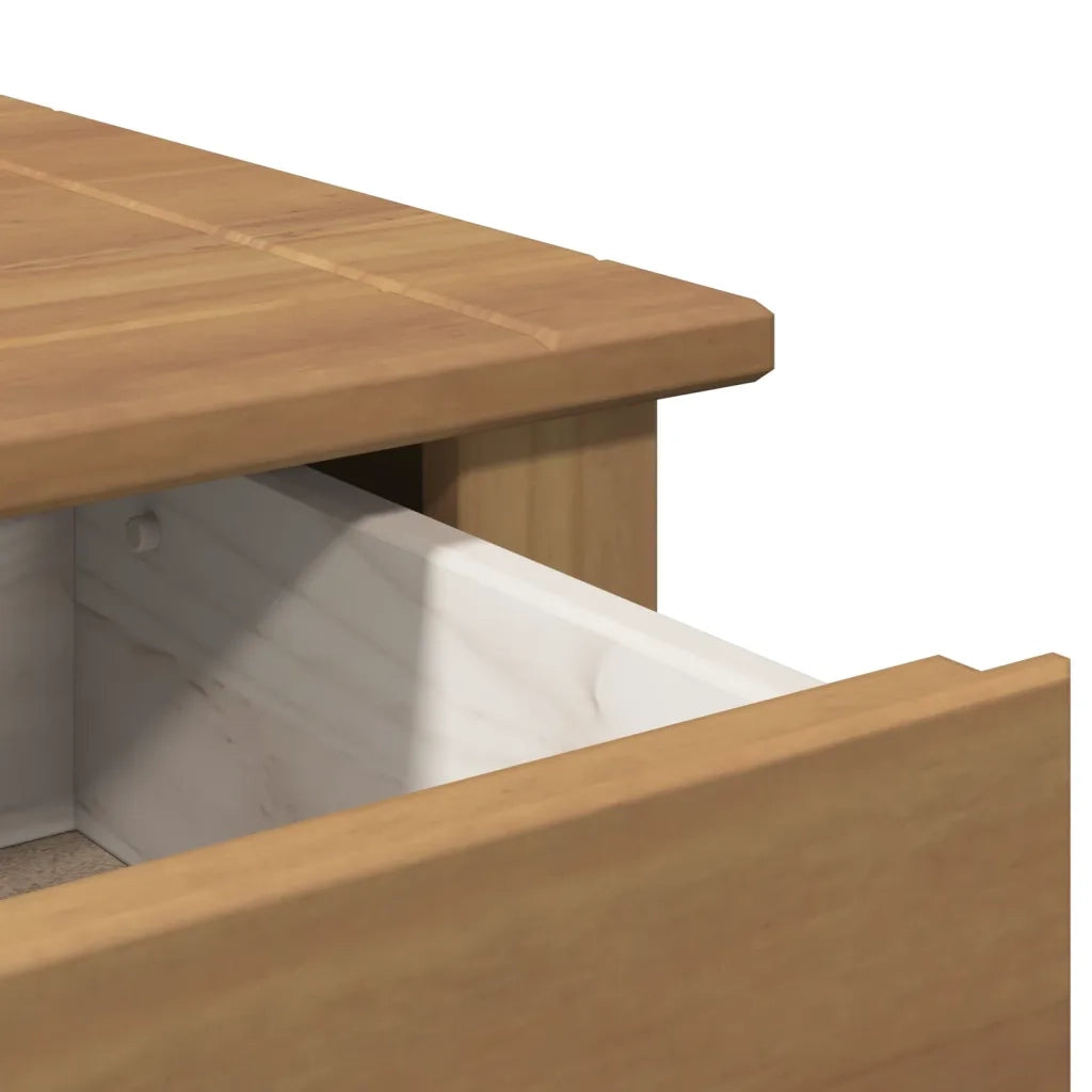 vidaXL Comodino Panama 46x40x57 cm in Legno Massello di Pino