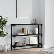 Tavolino Consolle-Tavolino da soggiorno-Tavolo Nero 100x22,5x75 cm in Legno Multistrato