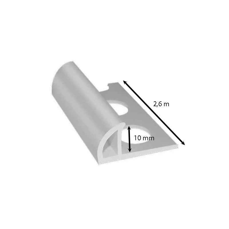 Profilo jolly proteggi angolo in pvc bianco 2,6 metri : Modello - 6MM
