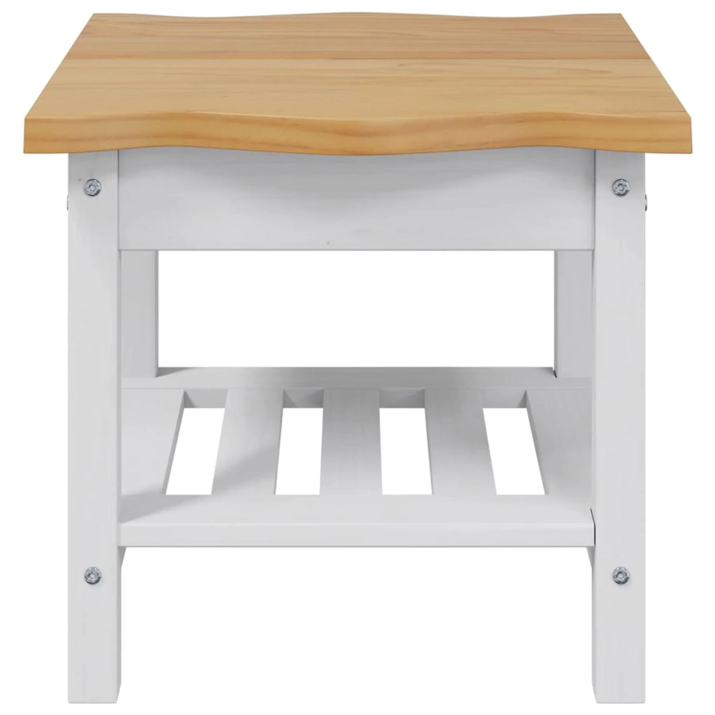 VidaXL Tavolo laterale con lo scaffale EKAI Bianco 50 x 50 x 45,5 cm 42037022