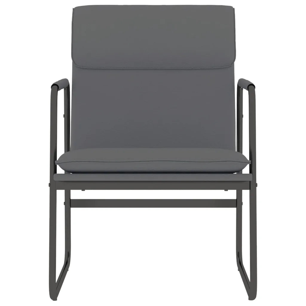 Sedia Lounge Grigia 55x64x80 cm in Similpelle