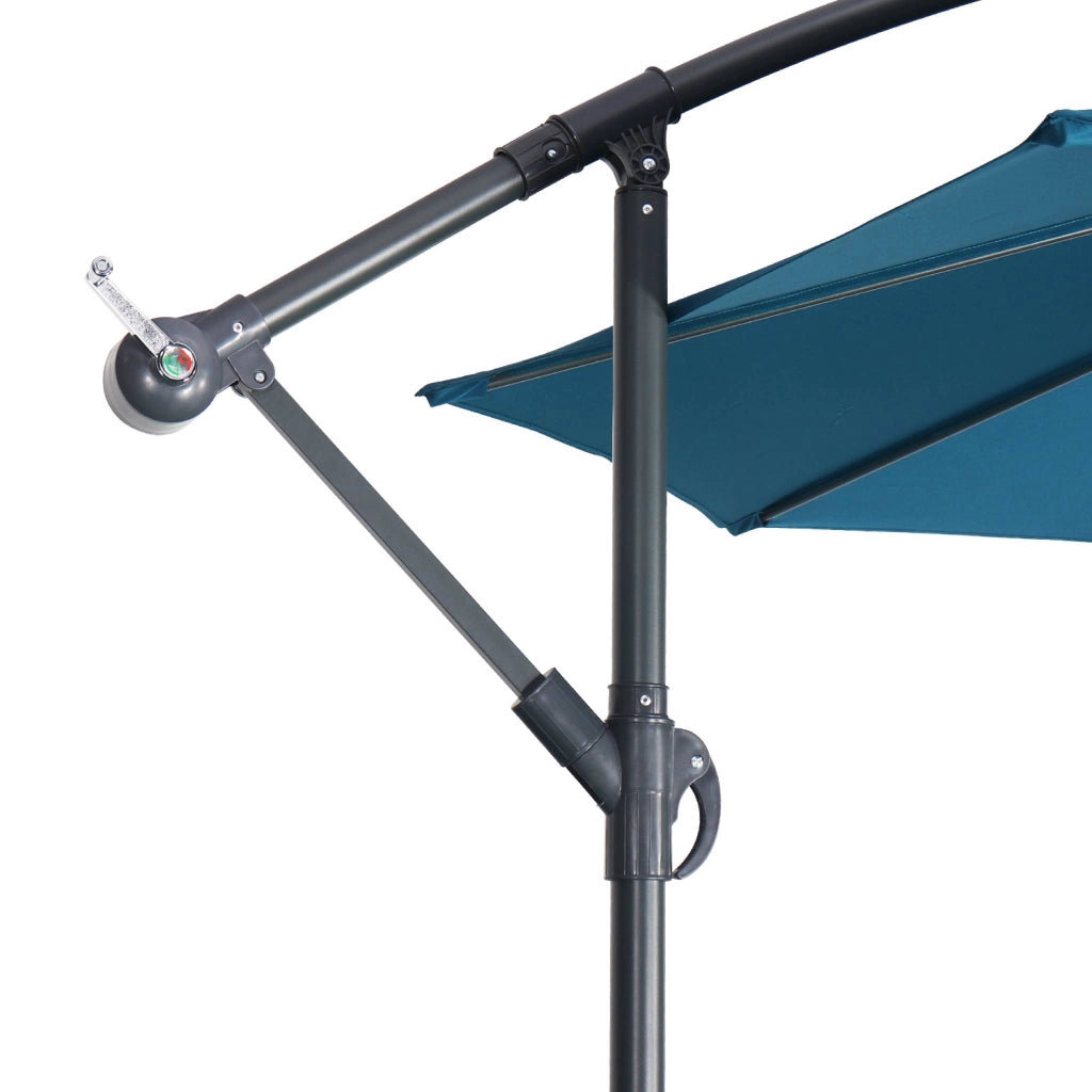 Ombrellone rotondo decentrato 3m, blu