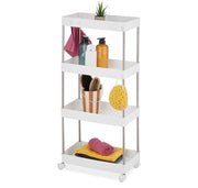 Trolley per cucina a 4 livelli su ruote – Organizzatore intelligente per cucina e bagno