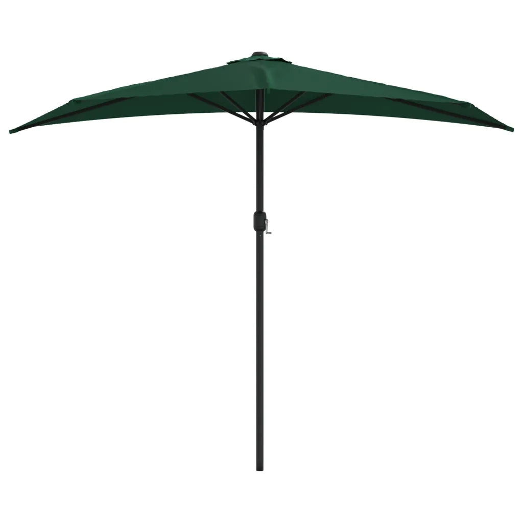 Ombrellone da Balcone-Ombrello da giardino Palo in Alluminio Verde 270x144 cm a Met¨¤