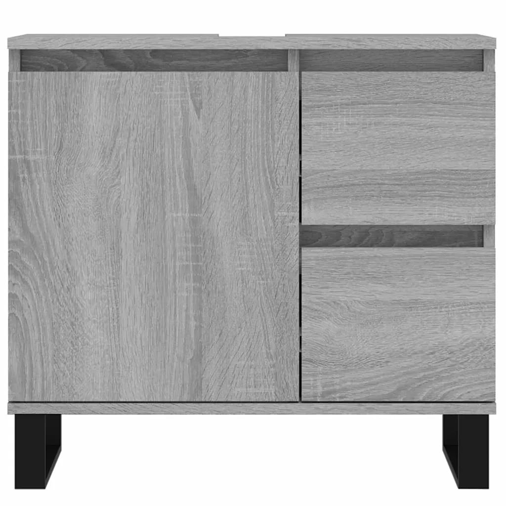 Armadietto Bagno Grigio Sonoma 65x33x60 cm in Legno Multistrato 831618