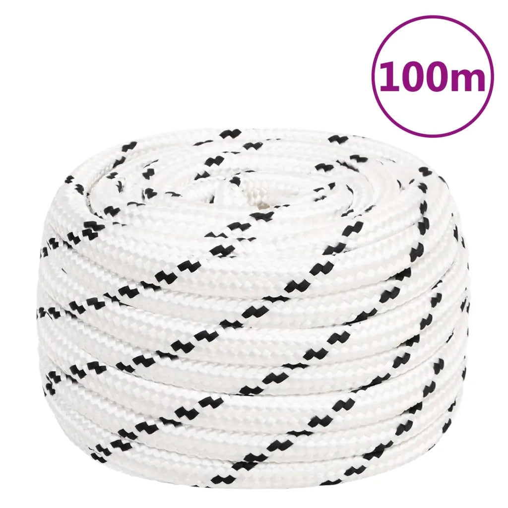 Corda Intrecciata per Barca Bianca 20 mm x 100 m Poliestere 152791