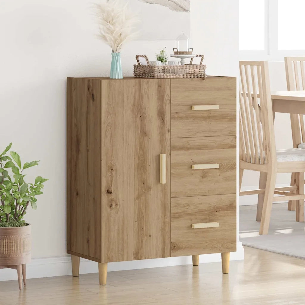 Credenza-Buffet-Armadio da cucina rovere artigianale 34 x 69.5 x 90 cm Legno multistrato