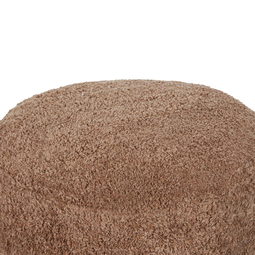 Pouf in cotone marrone 50 x 35 cm Seduta decorativa fatta a mano in stile moderno Boho Soggiorno Camera da letto