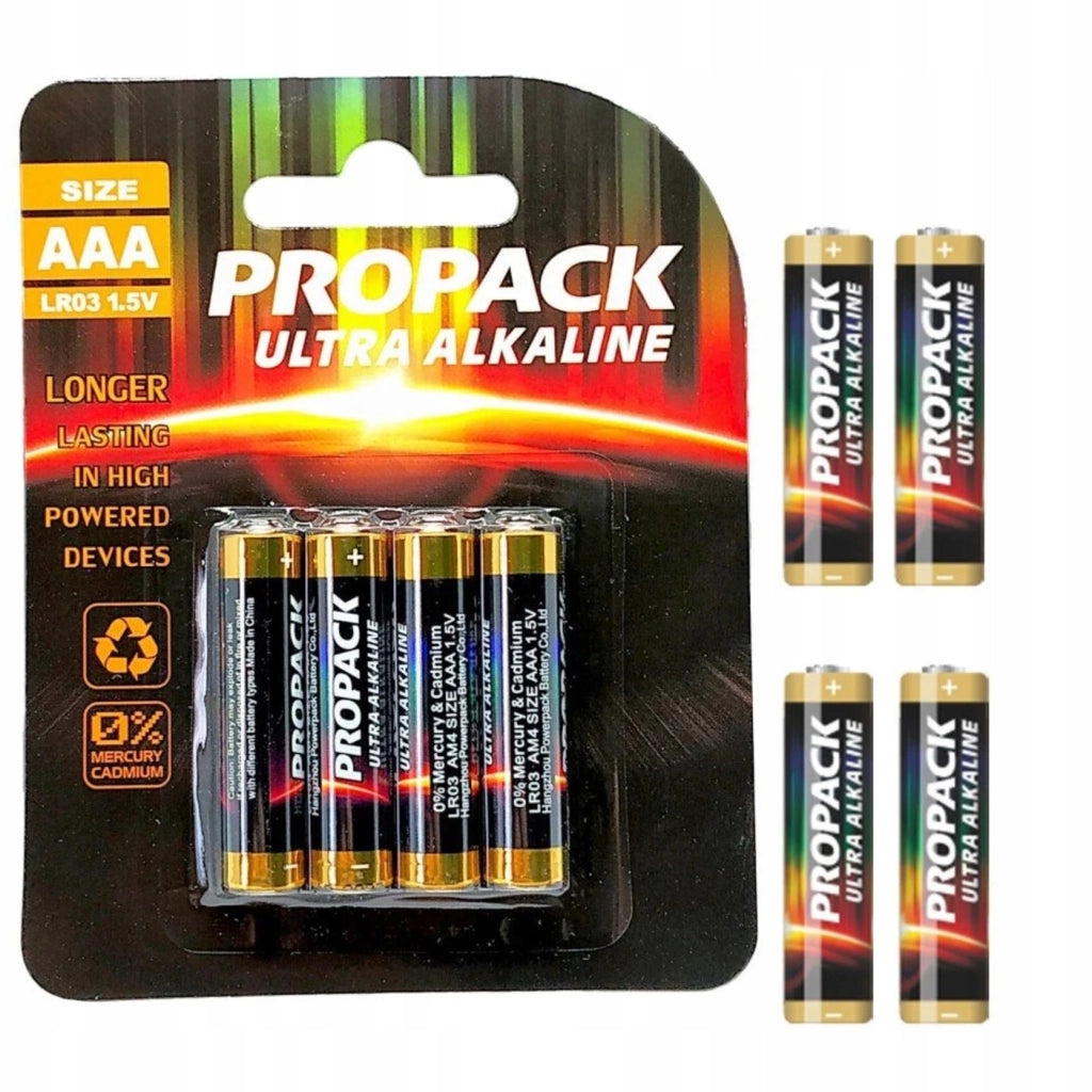 Batterie Alcaline LR03 AAA 1,5V – Alta Qualità e Affidabilità | Resistenza a Perdite | 4 Pezzi | Uso Universale