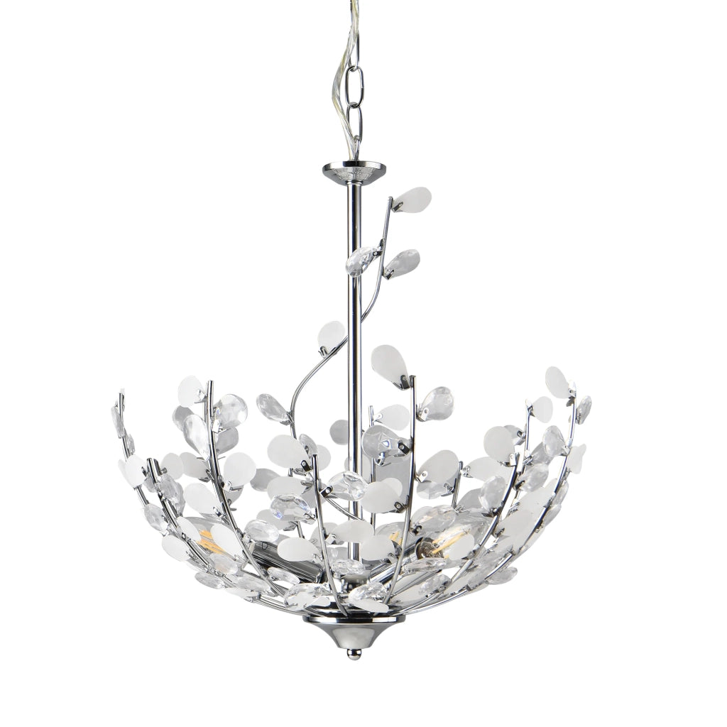 Lampada da terra a sospensione E14 altezza 124 cm cromata 03_0010726