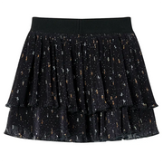 Gonna da Bambina a Strati con Design Arricciatura Nera 104 CFW1499080