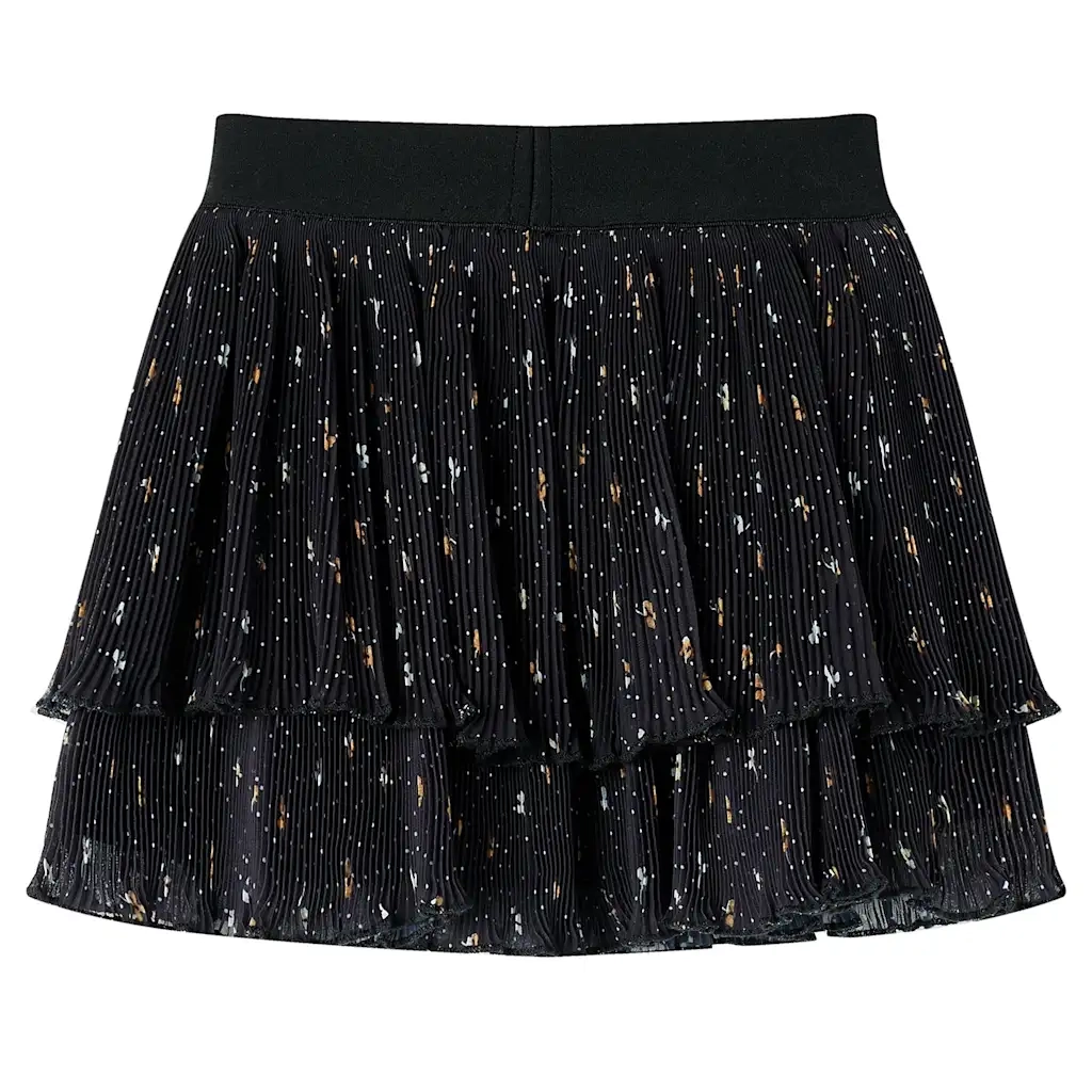 Gonna da Bambina a Strati con Design Arricciatura Nera 104 CFW1499080