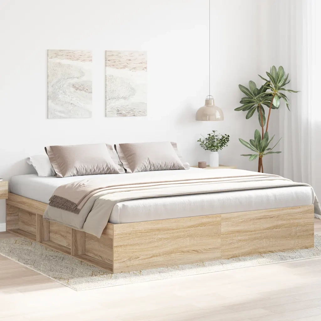 Giroletto-Struttura Letto Rovere Sonoma 200x200 cm
