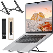 Accessorio per Laptop in Alluminio Riciclato - Standard - Duraturo e Compatibile con MacBook, iPad e Lenovo - Laptop per Gioco, Ufficio e Tecnologia - Accessori per Monitor, Tablet e Notebook in Nero