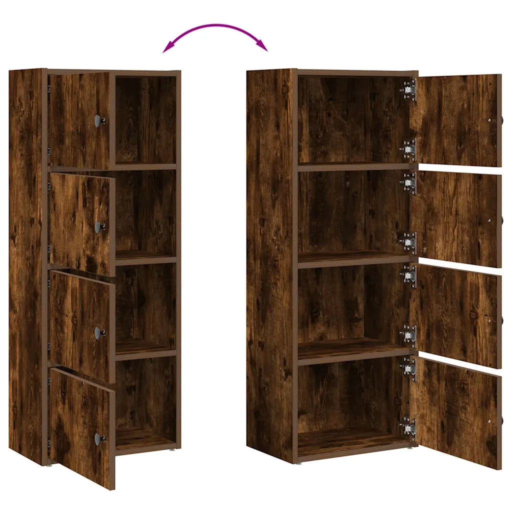 Libreria Rovere Fumo 40x24x102 cm in Legno Multistrato