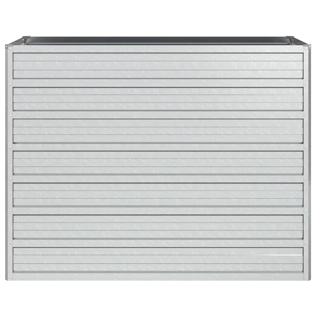 Letto Rialzato Giardino 100x40x77 cm in Acciaio Zincato Argento 316896