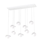 Lampadario RITUAL Emibig 9xG9 sfere vetro bianco decorativo