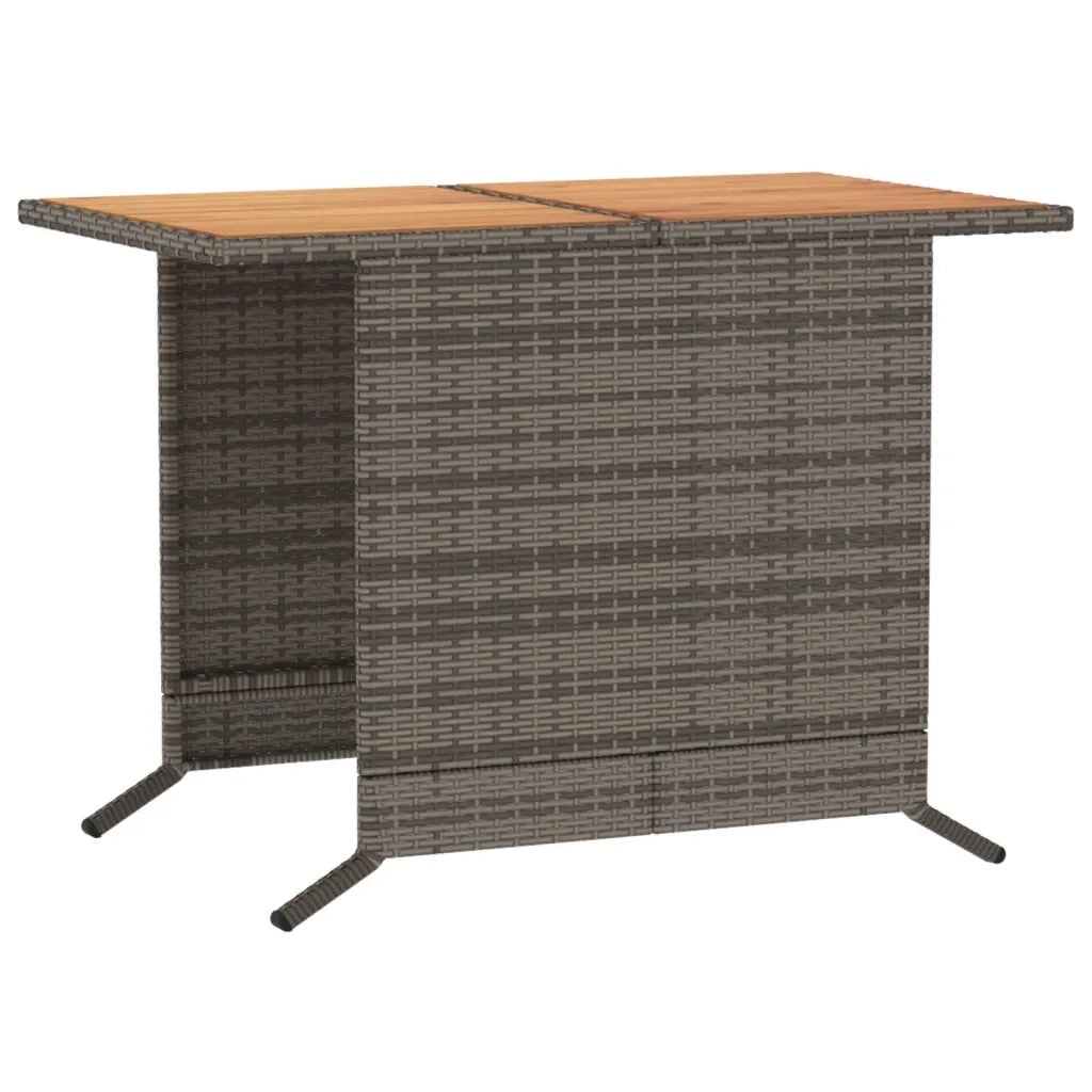 Set da Bistr¨° 3 pz | Set Salotto da Giardino con Cuscini Grigio in Polyrattan