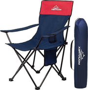 Campingstoilete Inclinabile fino a 120 kg con schienale regolabile - sedia da campeggio compatta e leggera per pescatori e spiaggia - blu