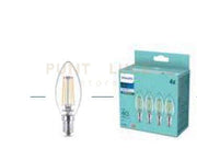 LAMPADINA LED PHILIPS ACQUA RANGE CANDELA FILAMENTO, 4000K, 4PZ