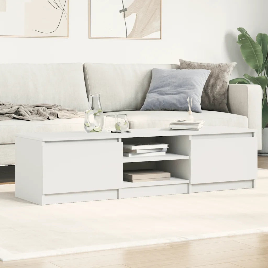 Mobile Porta TV Bianco 140x40x35,5 cm in Legno Multistrato 800648