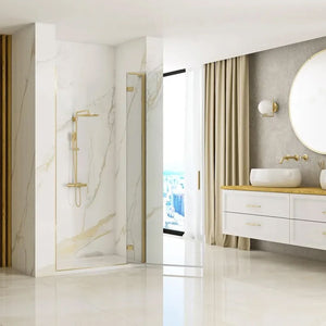 Porta Doccia Rea Hugo 100 Gold Brush + Profilo