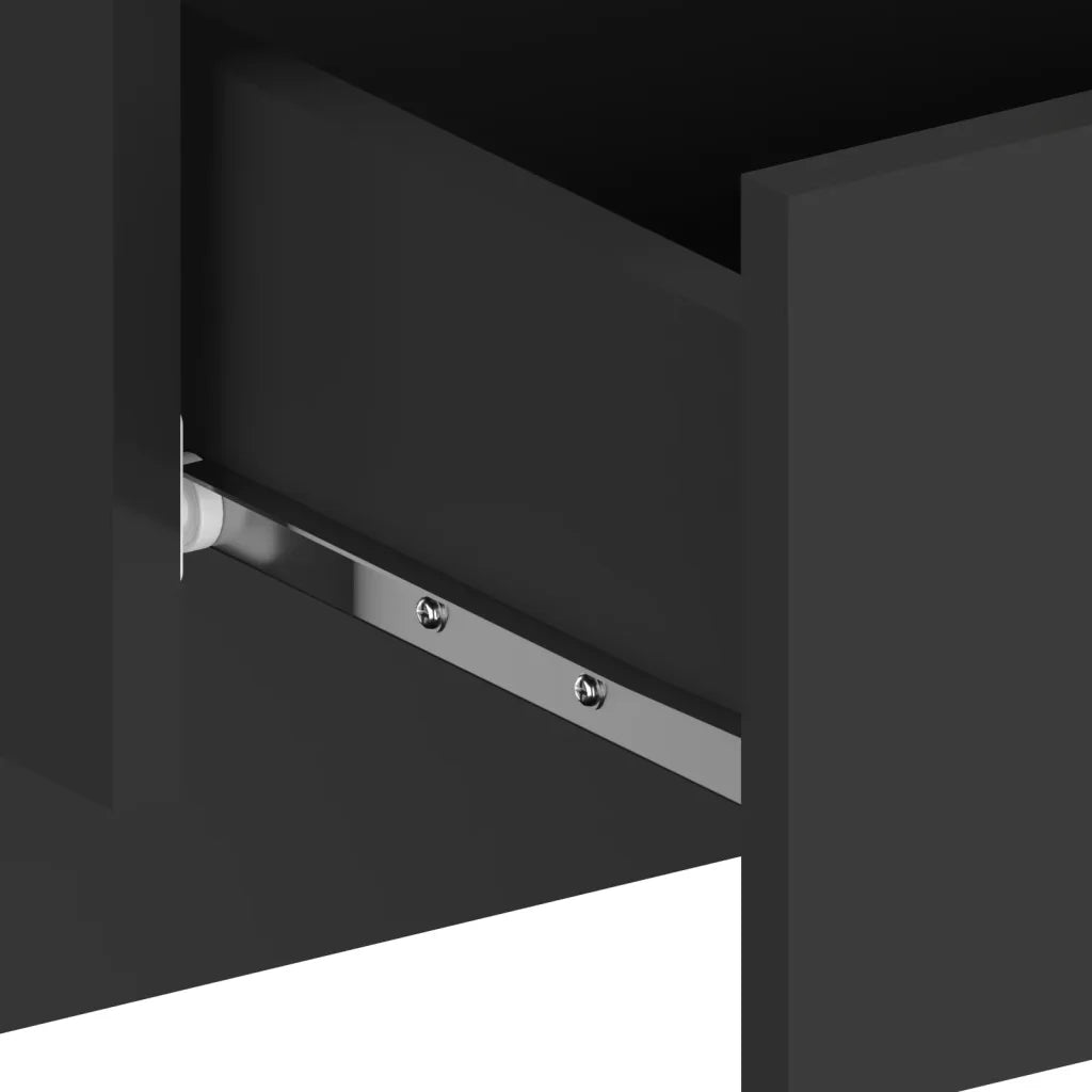 Comodini a Muro 2 pz Neri in Legno Multistrato cod mxl 63006