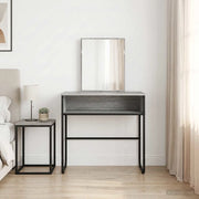 Tavolo da Trucco con lo scaffale Sonoma grigio 81 x 40 x 131 cm 8007692