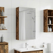 Mobiletto per specchio da bagno Rovere fumé 30 x 10,5 x 50 cm 889011