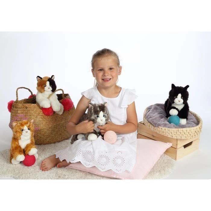 Peluche - Gipsy Toys - Gatto Mimiz - 28 cm - Rosso/Bianco
