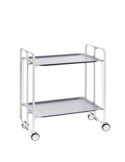 Carrello da cucina pieghevole bianco con ruote BAUHAUS 2 ripiani