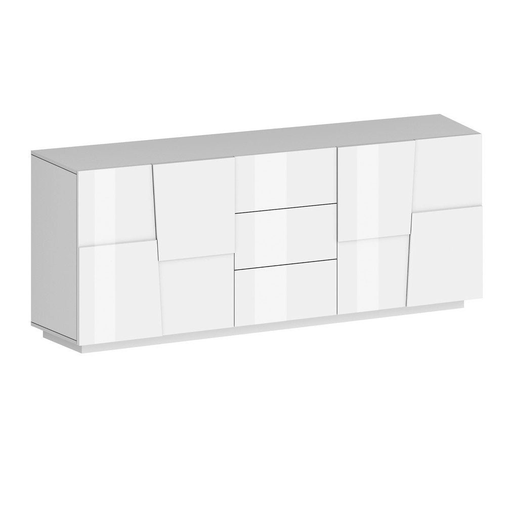 Madia 4 ante 3 cassetti moderna 220x44x86cm - INFINITY
