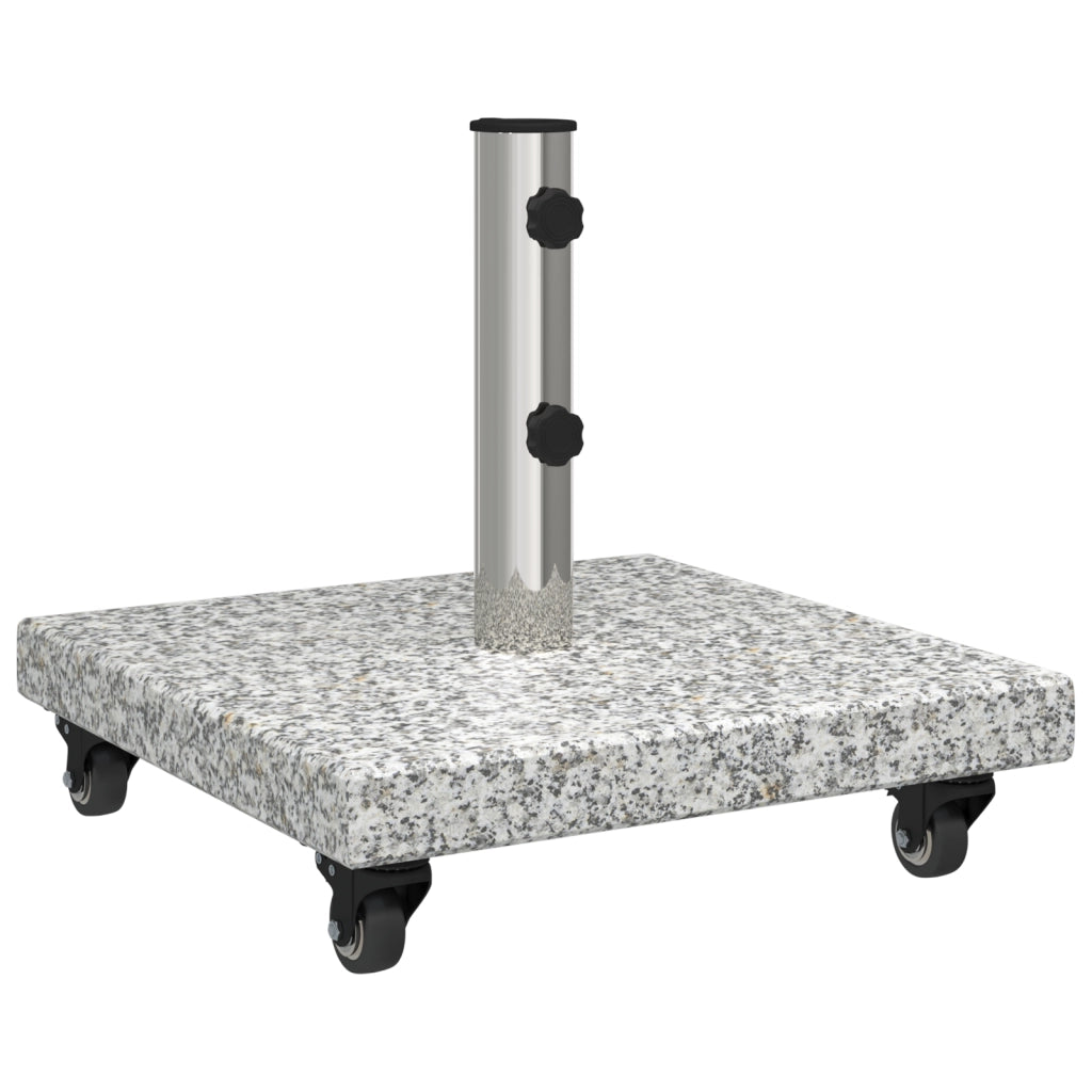 Base per Ombrelli con Ruote per Pali Ã˜38/48mm Grigio Granito 30 kg Quadrata