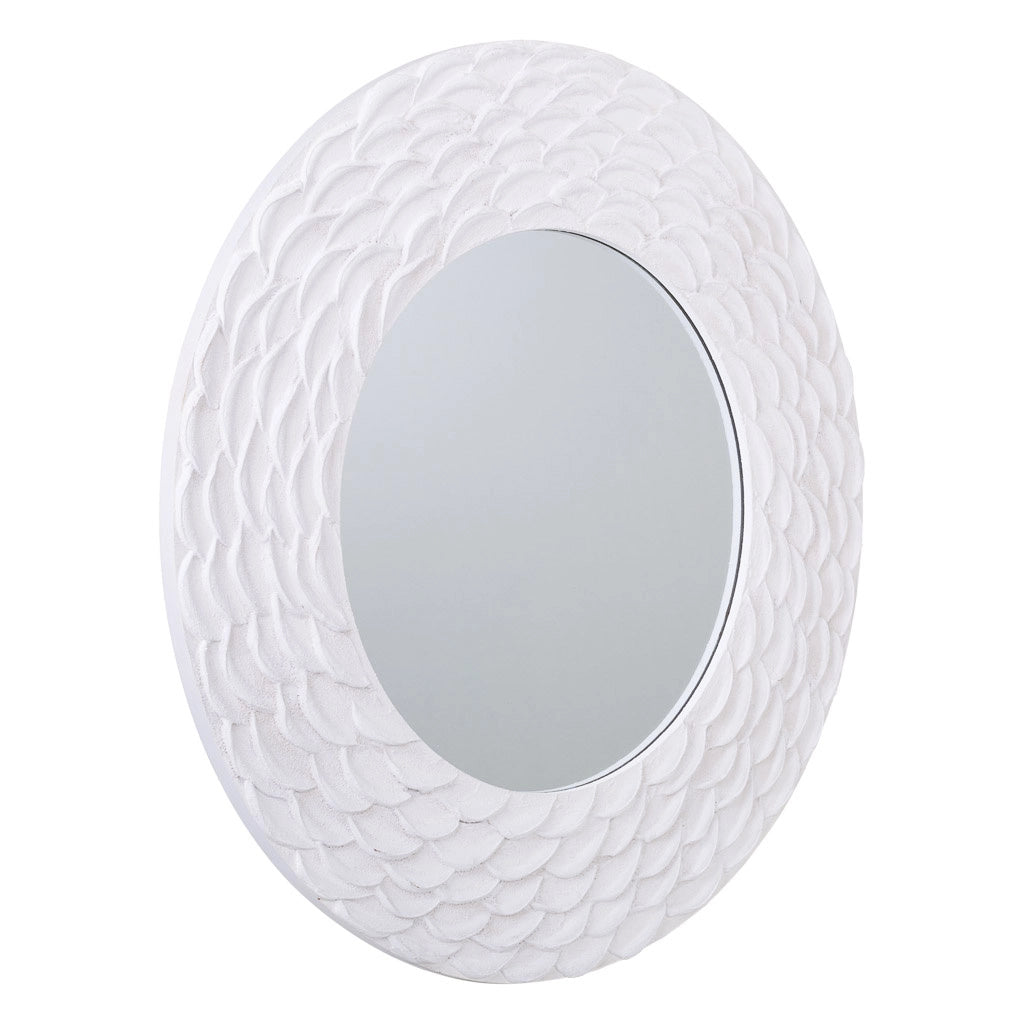 Specchio con rilievo bianco 80x2h