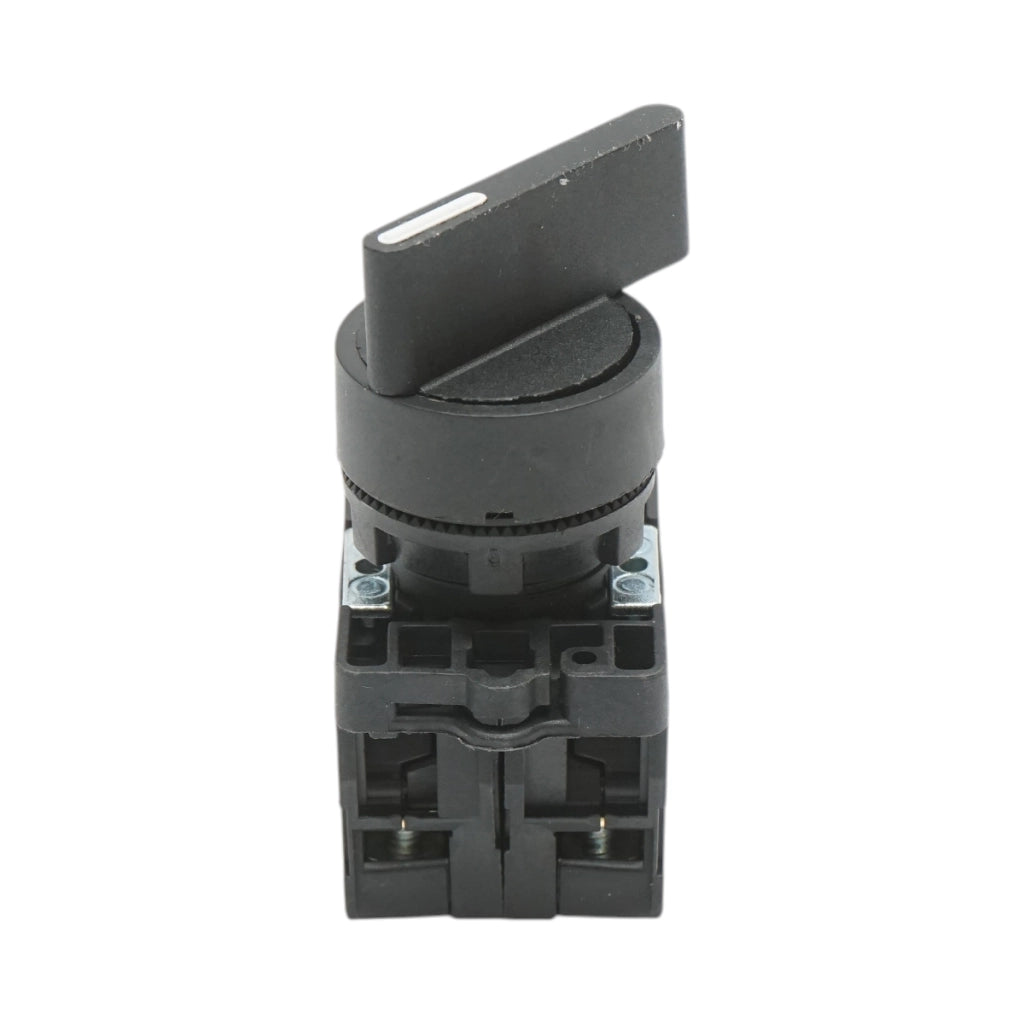 Selettore a 2 posizioni nero con blocco 1NO, 400V/10A, LAY5-EJ25 Breckner Germany