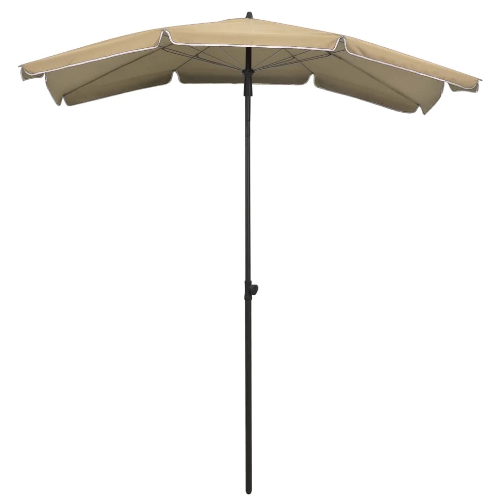 Ombrellone da giardino con palo 200 x 130 cm tortora 02_0008321