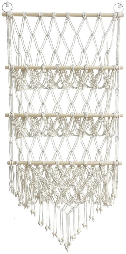 Organizzatore per lo stoccaggio - Tappeto di corda mano a mano in cotone - Decorazione - Animale da accarezzare - Risparmio di spazio - Supporto solido standard - Rete per giocattoli